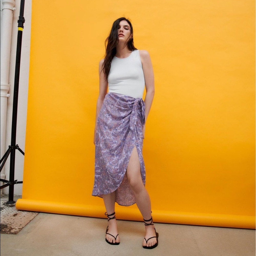 Printed Sarong Skirt